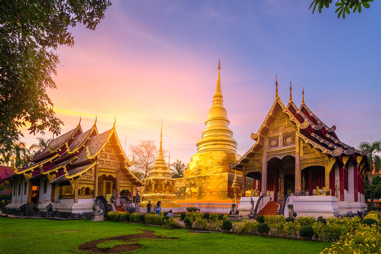 Wat Phra Singh in Chiang Mai in Thailand